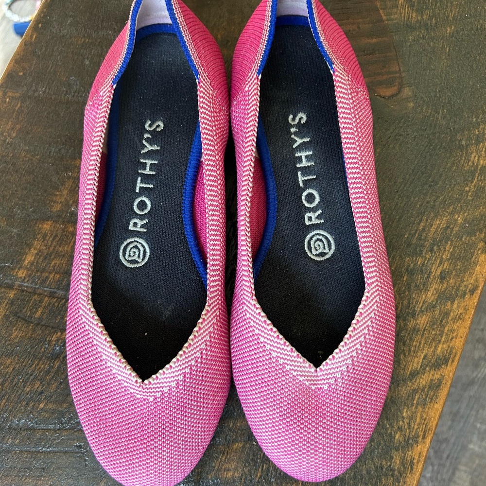 Rothy's Vibrant Pink Flats